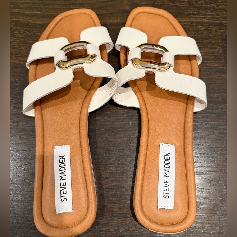 Steve Madden White Sandals